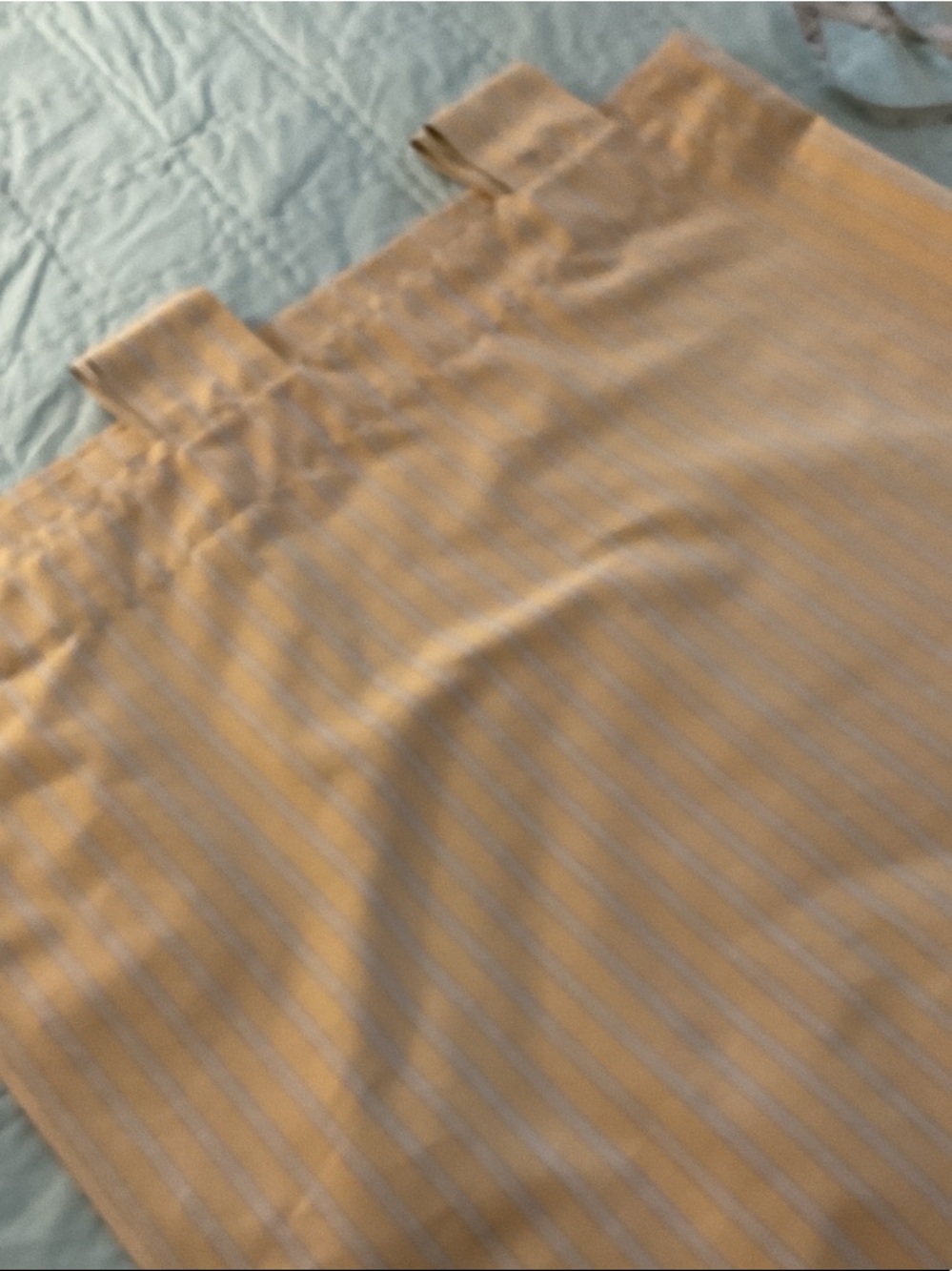 Restoration Hardware striped drapes